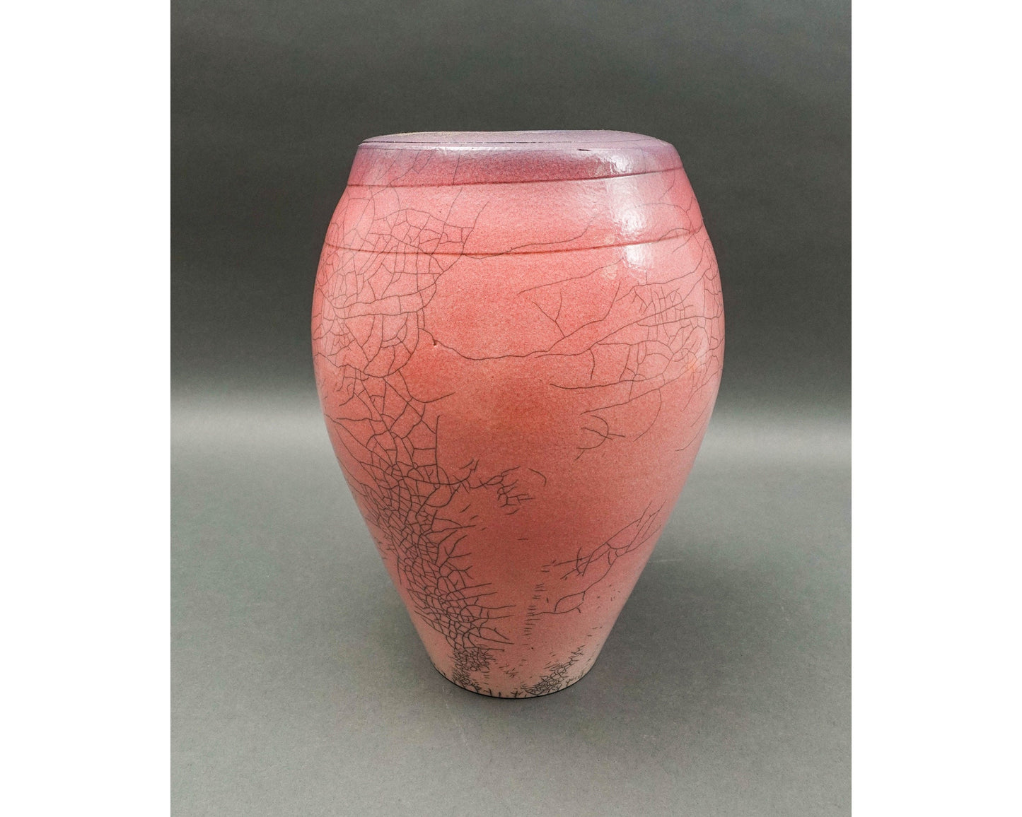 Galloway 1987 Signed Vintage Crackled Glazed Raku Studio Art Pottery Vase 12"