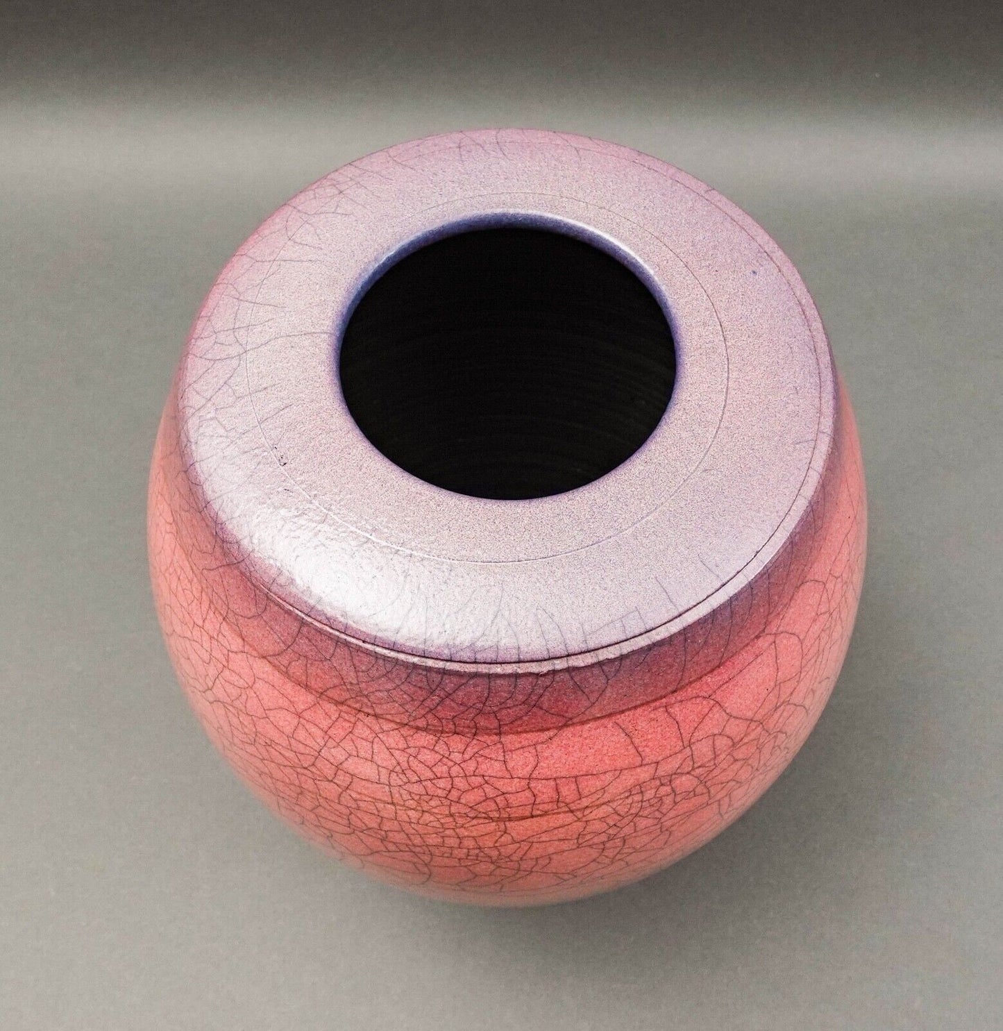 Galloway 1987 Signed Vintage Crackled Glazed Raku Studio Art Pottery Vase 12"