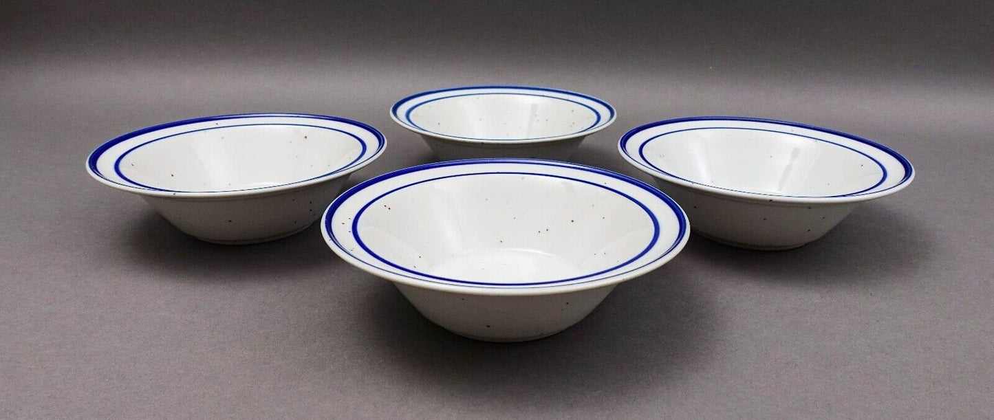 Dansk Blue Mist Rimmed 6 1/4" Fruit Berry Dessert Sauce Bowl Set Of 4
