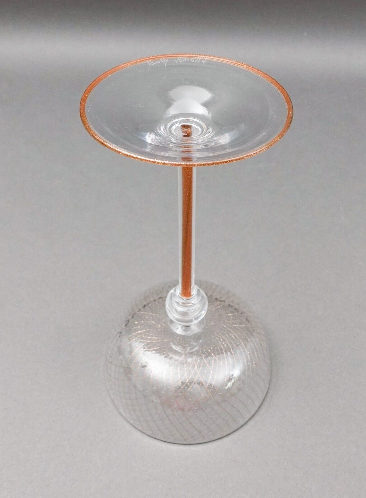 Pauly Venezia Signed Venetian Murano Aventurine Champagne Coupe Glasses Set Of 4