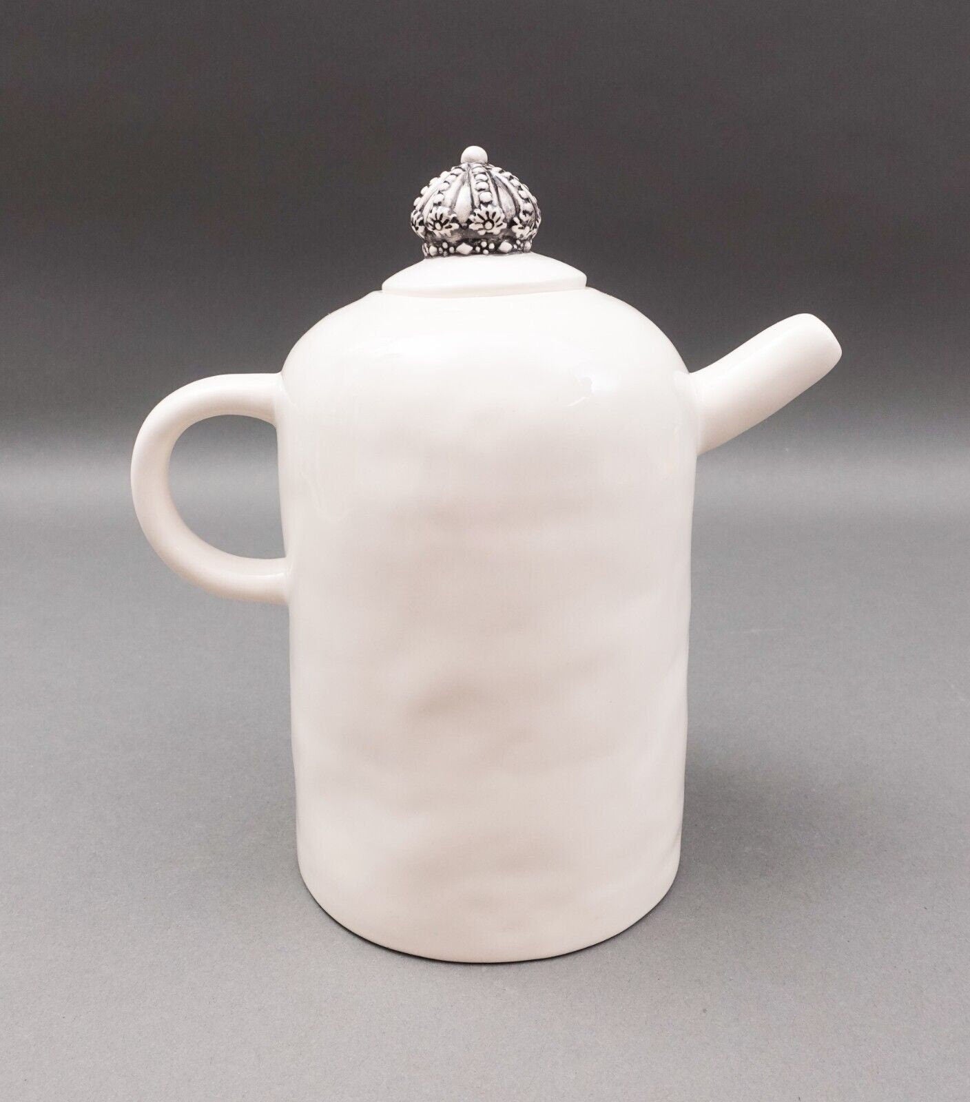 Rae Dunn Artisan Collection Vintage Have A Royal Day Crown Coffee Tea Pot Rare