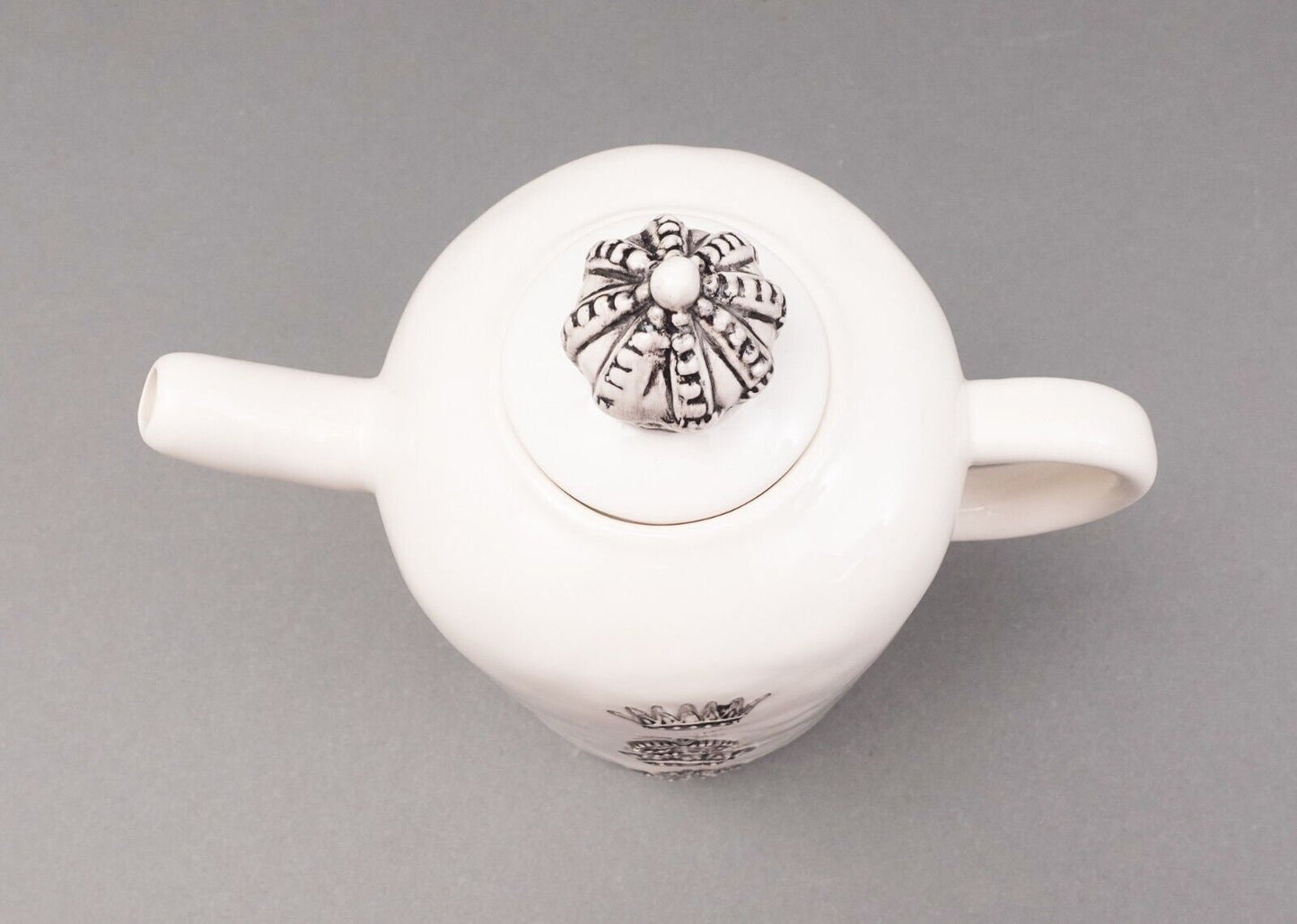 Rae Dunn Artisan Collection Vintage Have A Royal Day Crown Coffee Tea Pot Rare