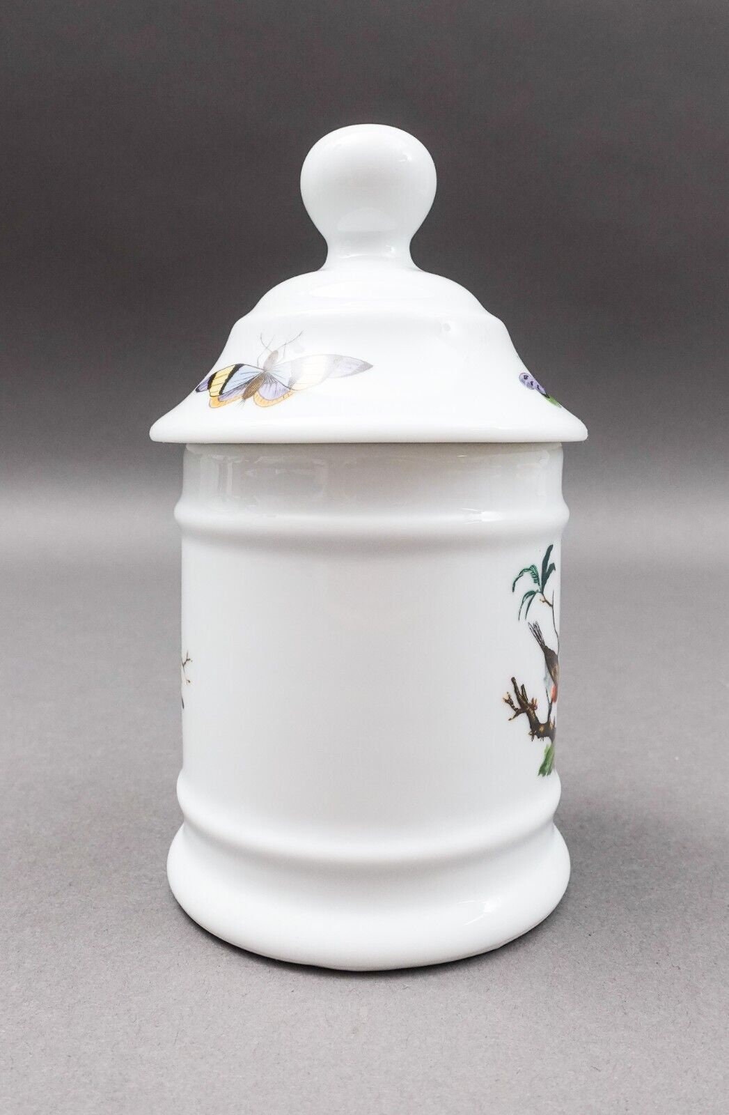 Ceralene A. Raynaud Limoges France Les Oiseaux Birds Apothecary Canister Jar 6"