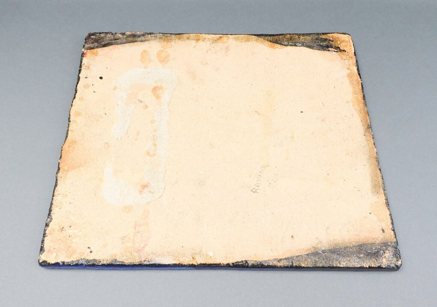 Monumental Raymor Italy Signed Mid Century Modern Art Pottery Tile Plaque 18"