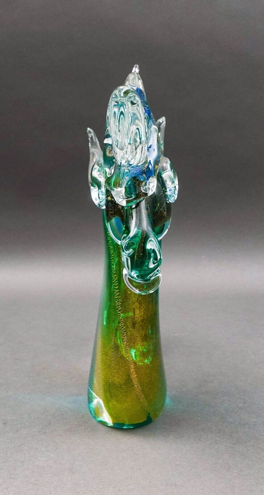 Archimede Seguso Murano Signed Italian Sommerso Glass Unicorn Horse Sculpture