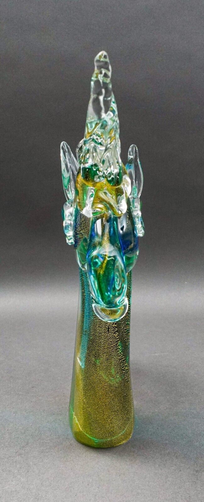 Archimede Seguso Murano Signed Italian Sommerso Glass Unicorn Horse Sculpture