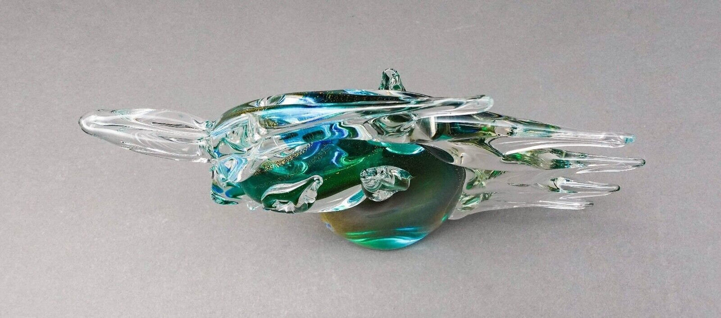 Archimede Seguso Murano Signed Italian Sommerso Glass Unicorn Horse Sculpture