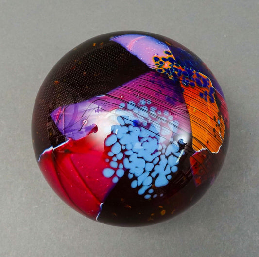 Eric Brakken Glasshouse Studio Art Glass Magnum Paperweight 1992 Signed WRA2028