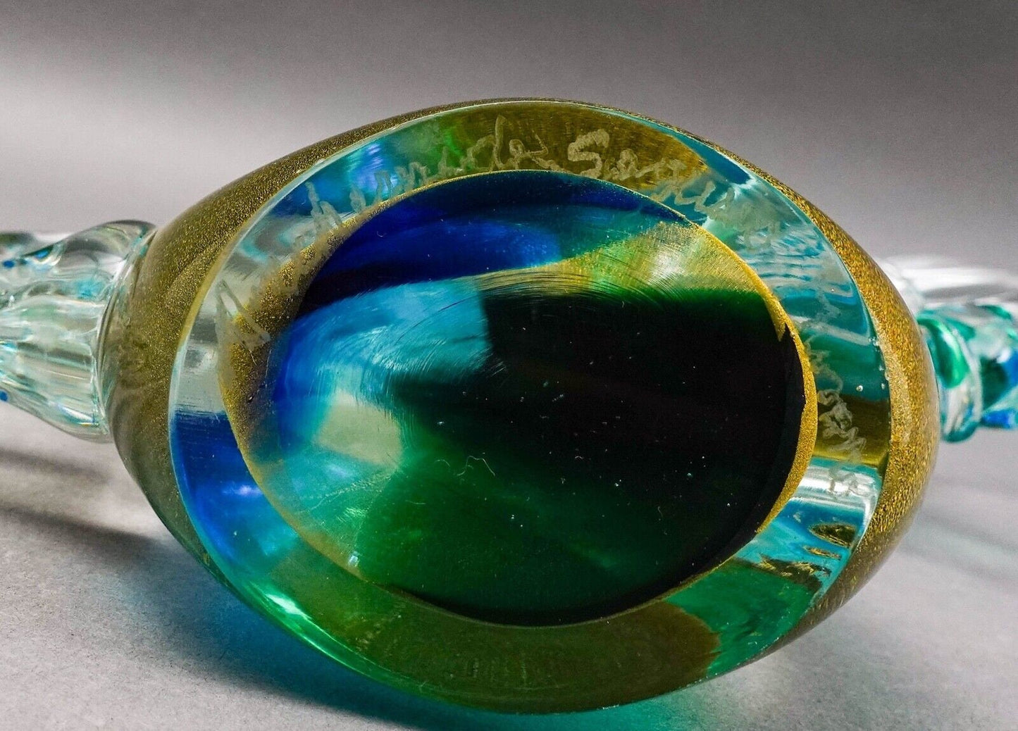 Archimede Seguso Murano Signed Italian Sommerso Glass Unicorn Horse Sculpture