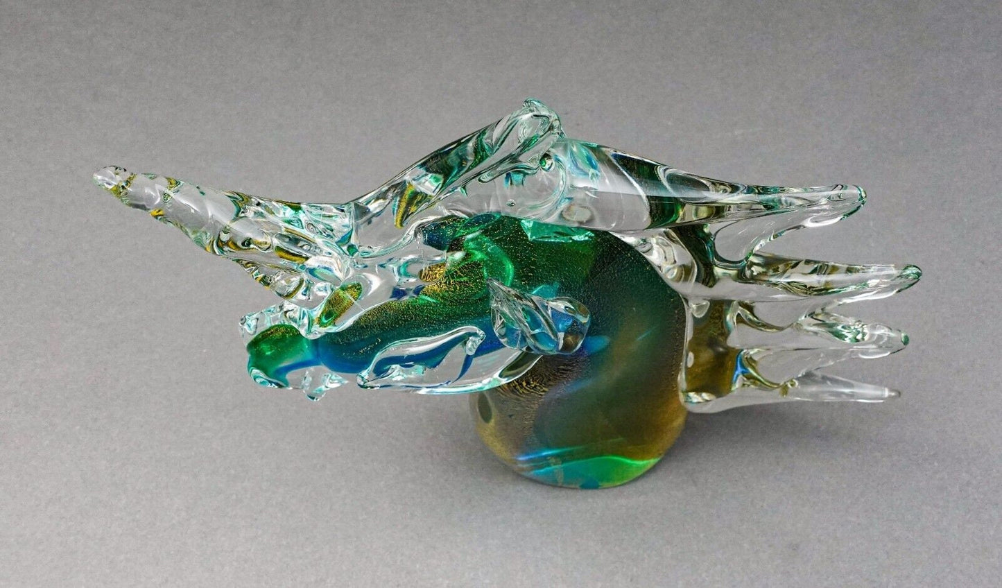 Archimede Seguso Murano Signed Italian Sommerso Glass Unicorn Horse Sculpture
