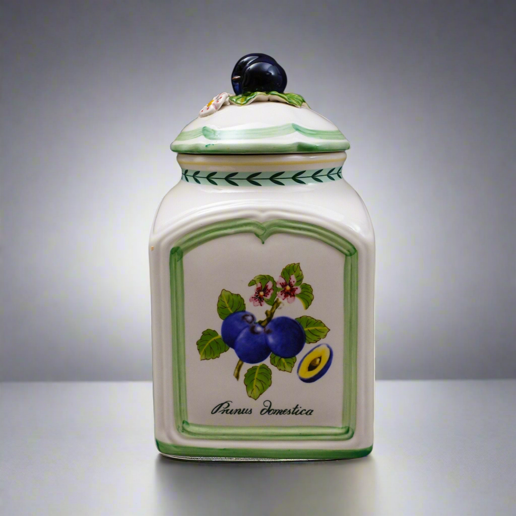 Villeroy & Boch Germany French Garden Charm Prunus Domestica Lidded Jar Canister