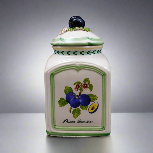 Villeroy & Boch Germany French Garden Charm Prunus Domestica Lidded Jar Canister