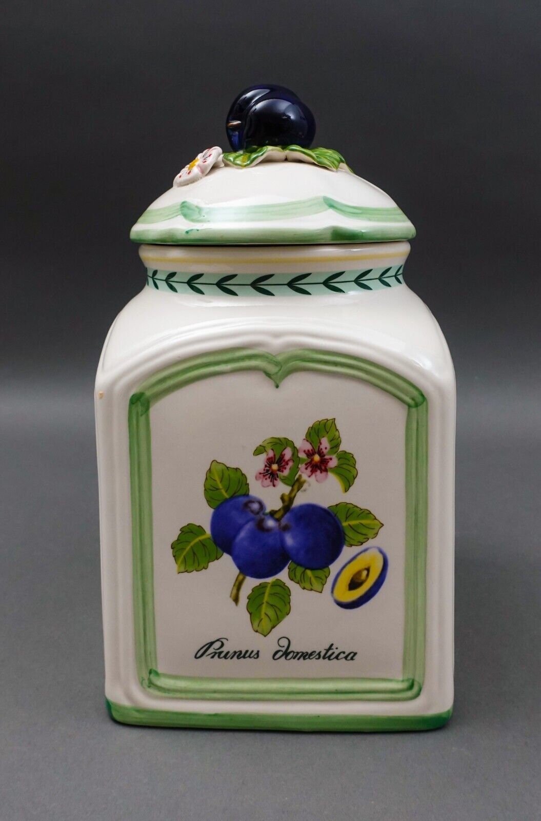 Villeroy & Boch Germany French Garden Charm Prunus Domestica Lidded Jar Canister