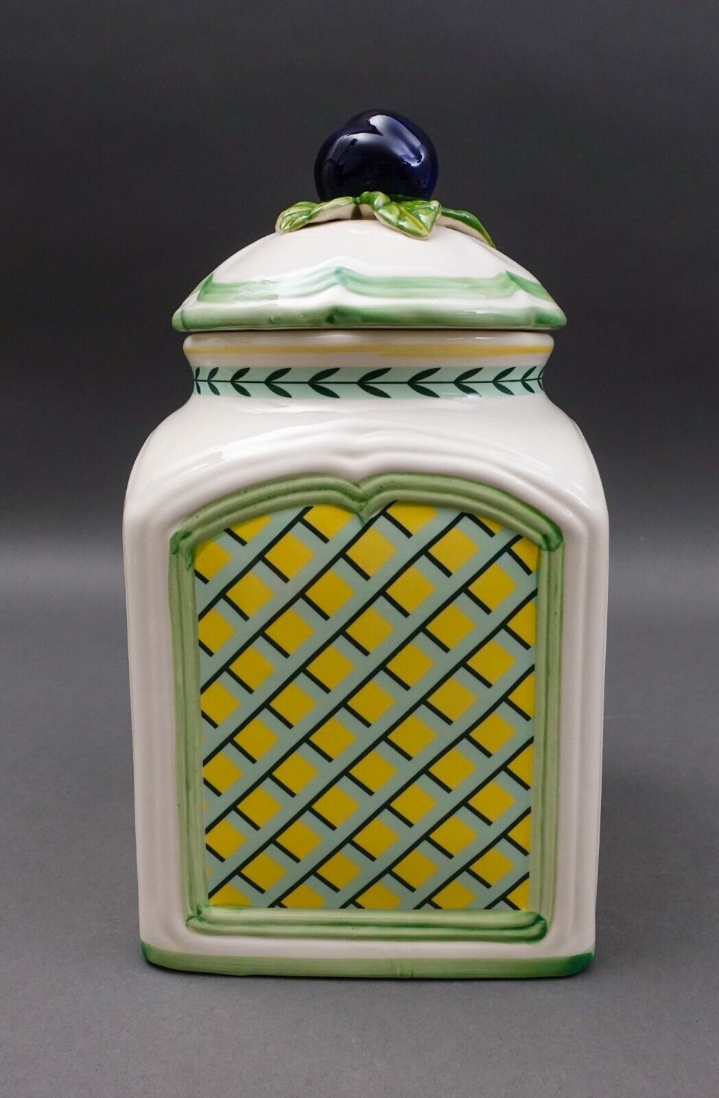 Villeroy & Boch Germany French Garden Charm Prunus Domestica Lidded Jar Canister