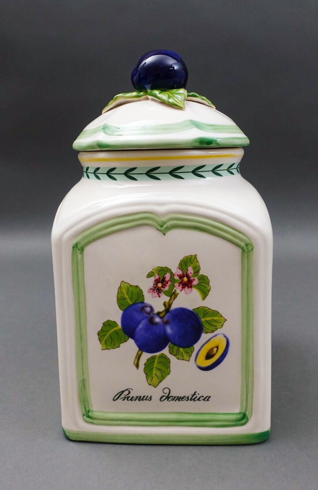 Villeroy & Boch Germany French Garden Charm Prunus Domestica Lidded Jar Canister