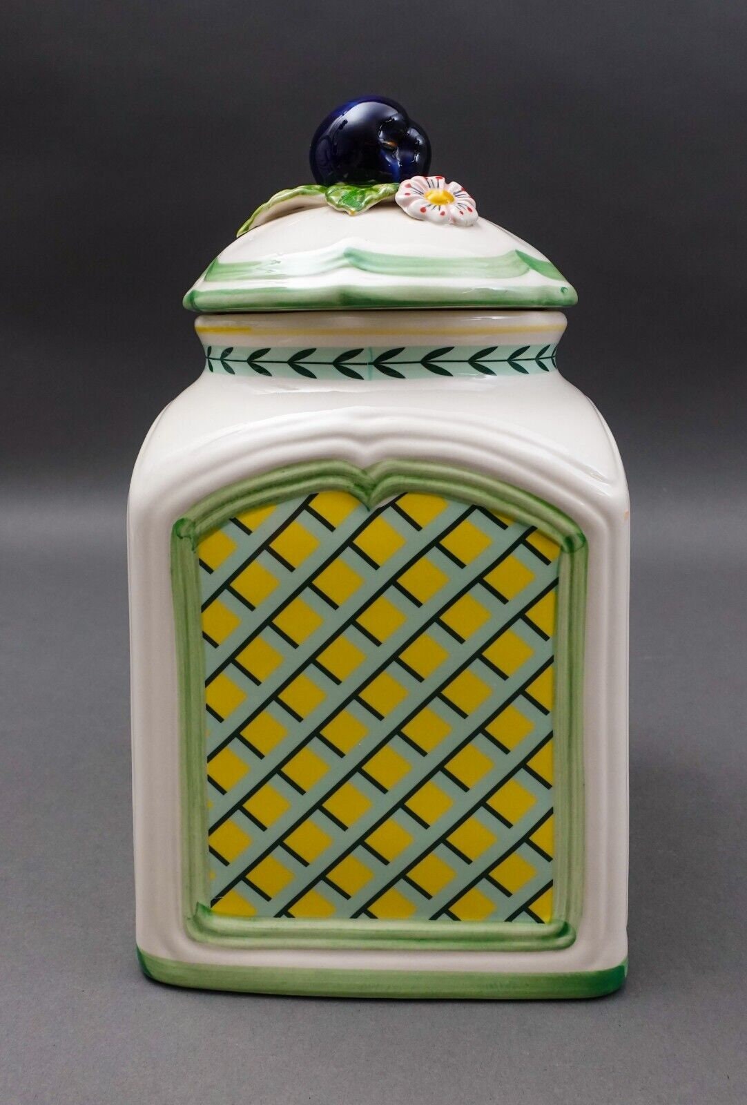 Villeroy & Boch Germany French Garden Charm Prunus Domestica Lidded Jar Canister