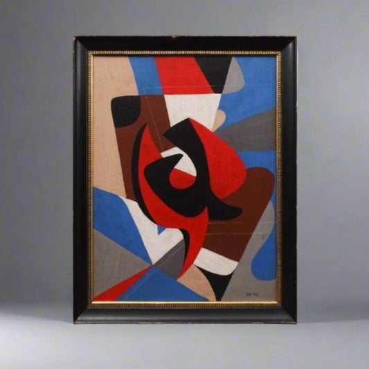 Jean Rets (Belgian, 1910-1998) Signed Abstract Oil On Canvas Painting