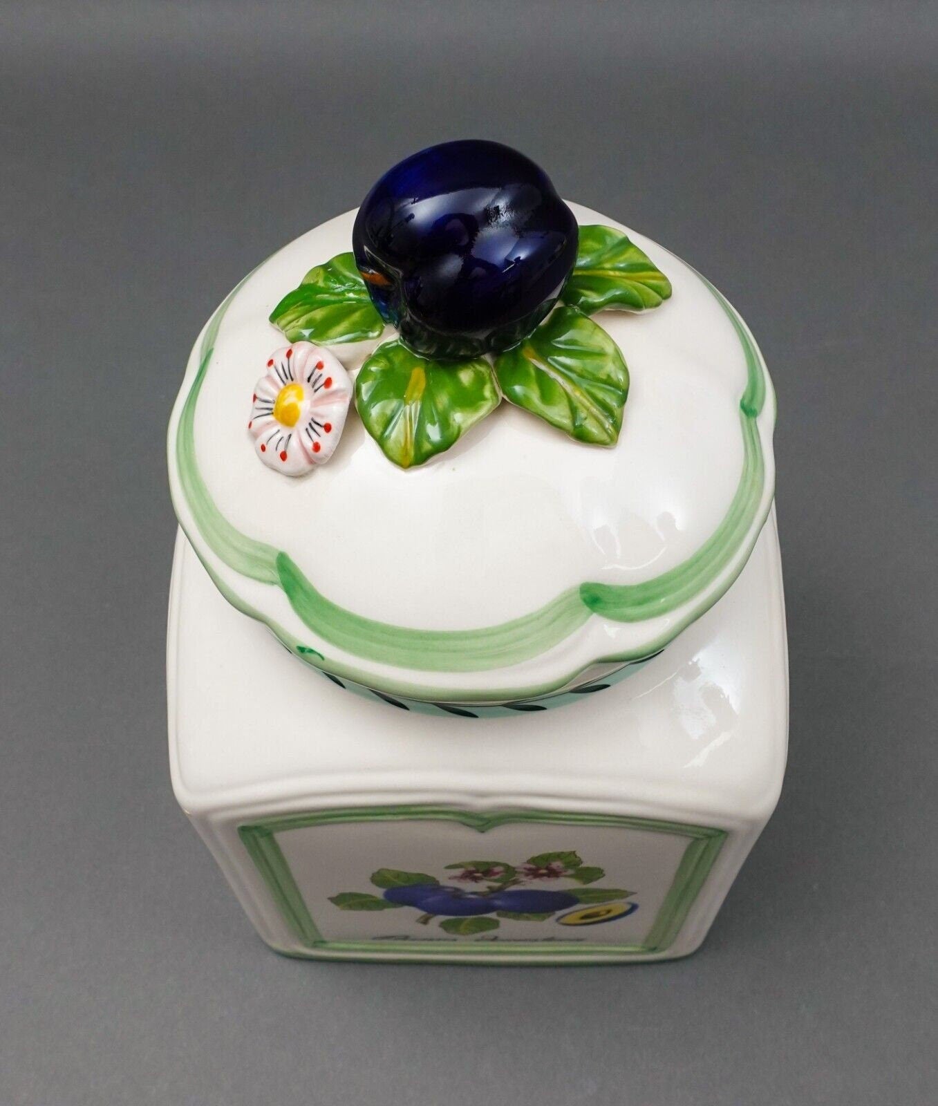 Villeroy & Boch Germany French Garden Charm Prunus Domestica Lidded Jar Canister