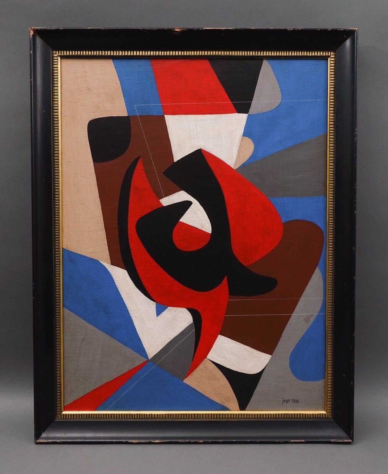 Jean Rets (Belgian, 1910-1998) Signed Abstract Oil On Canvas Painting