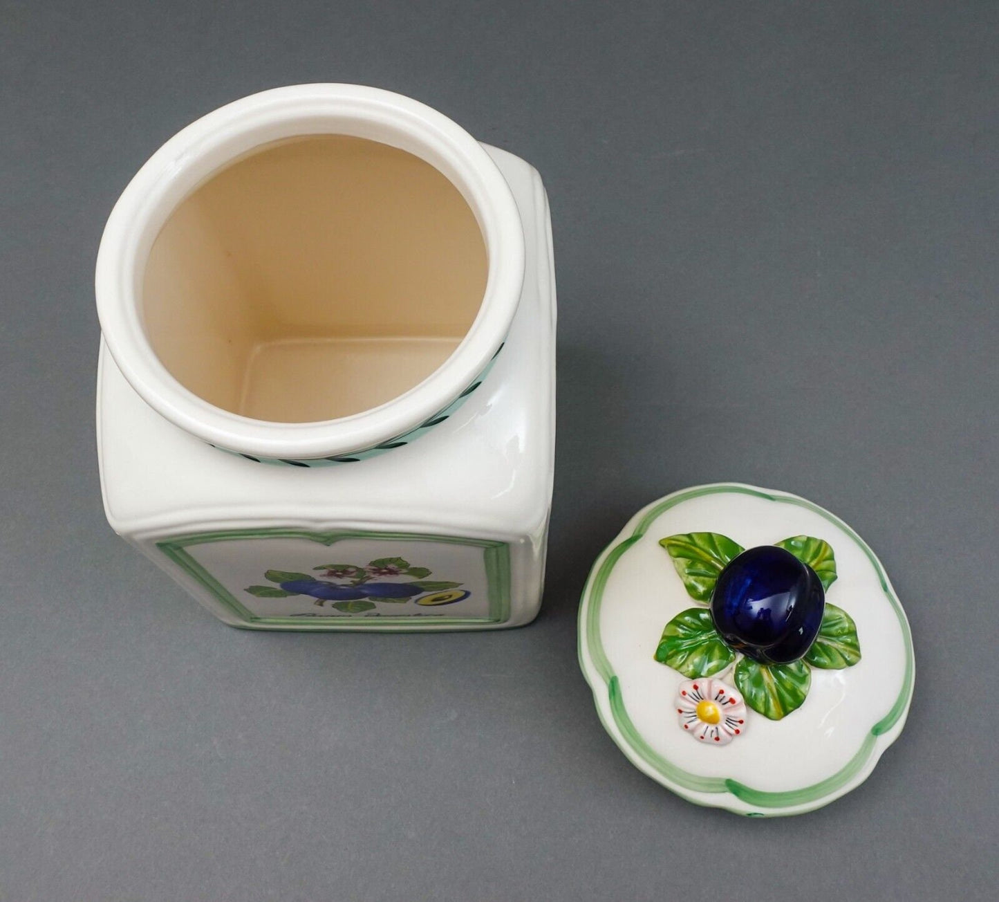 Villeroy & Boch Germany French Garden Charm Prunus Domestica Lidded Jar Canister
