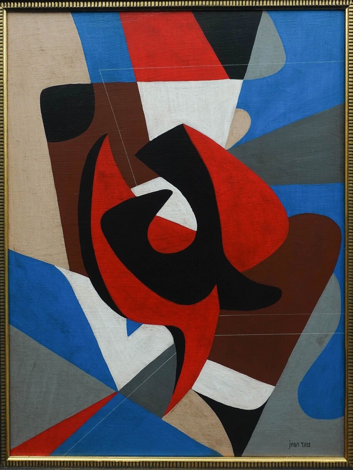 Jean Rets (Belgian, 1910-1998) Signed Abstract Oil On Canvas Painting