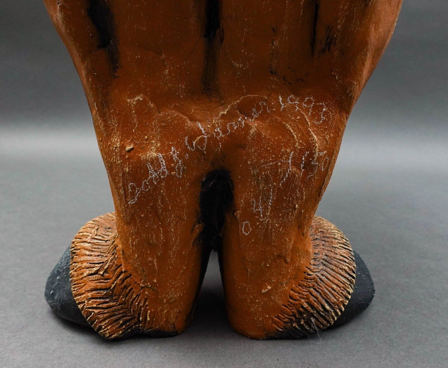 Todd Warner Signed Rare 1993 Bison Or Buffalo Medicine Man Large Sculpture