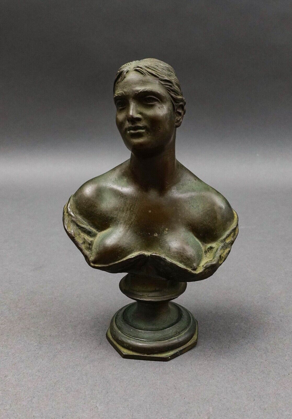 Vincenzo Gemito Naples Italy Antique Busto Di Donna Bronze Woman Bust Sculpture
