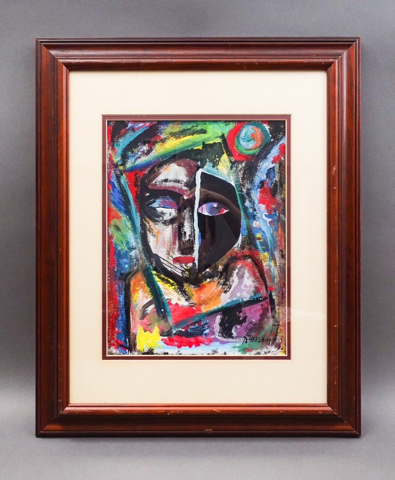 David Clyde Driskell (American, 1931-2020) Signed Oil On Paper Painting 1999