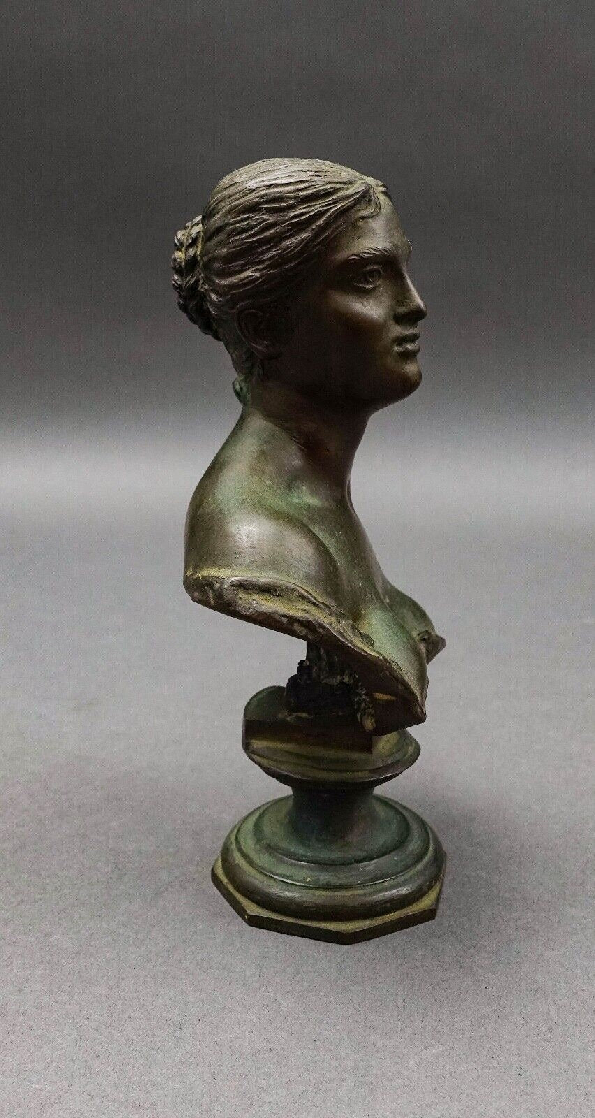 Vincenzo Gemito Naples Italy Antique Busto Di Donna Bronze Woman Bust Sculpture