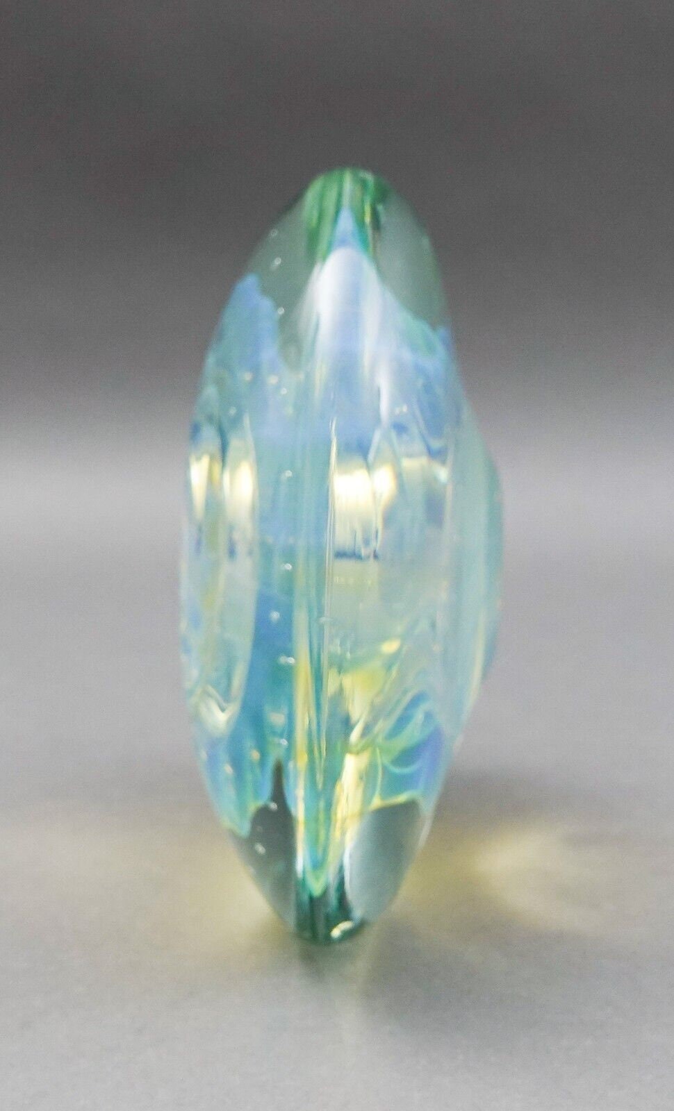Artist Signed  1999 Signed Iridescent Hand Blown Art Glass Paperweight Rare