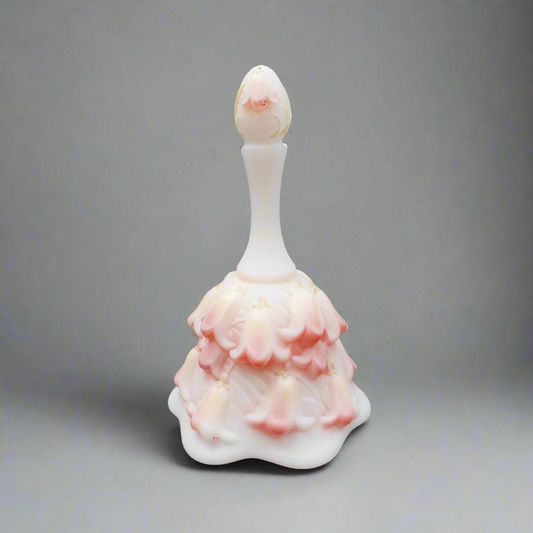Fenton K. Brightbill Signed Pink Satin Lily Of The Valley 95th Anniversary Bell