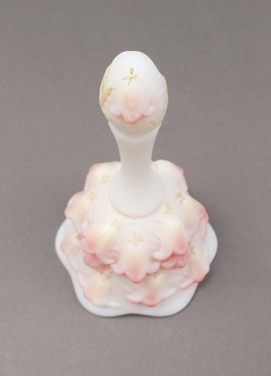 Fenton K. Brightbill Signed Pink Satin Lily Of The Valley 95th Anniversary Bell
