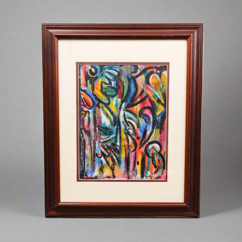 David Clyde Driskell (American, 1931-2020) Signed Oil On Paper Painting