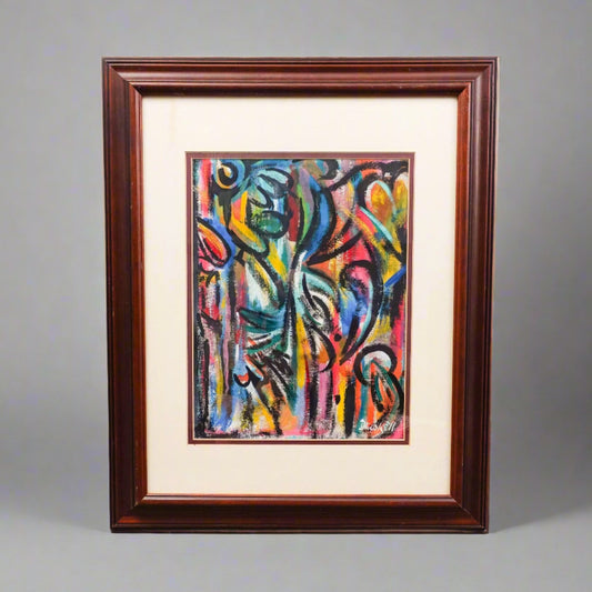 David Clyde Driskell (American, 1931-2020) Signed Oil On Paper Painting