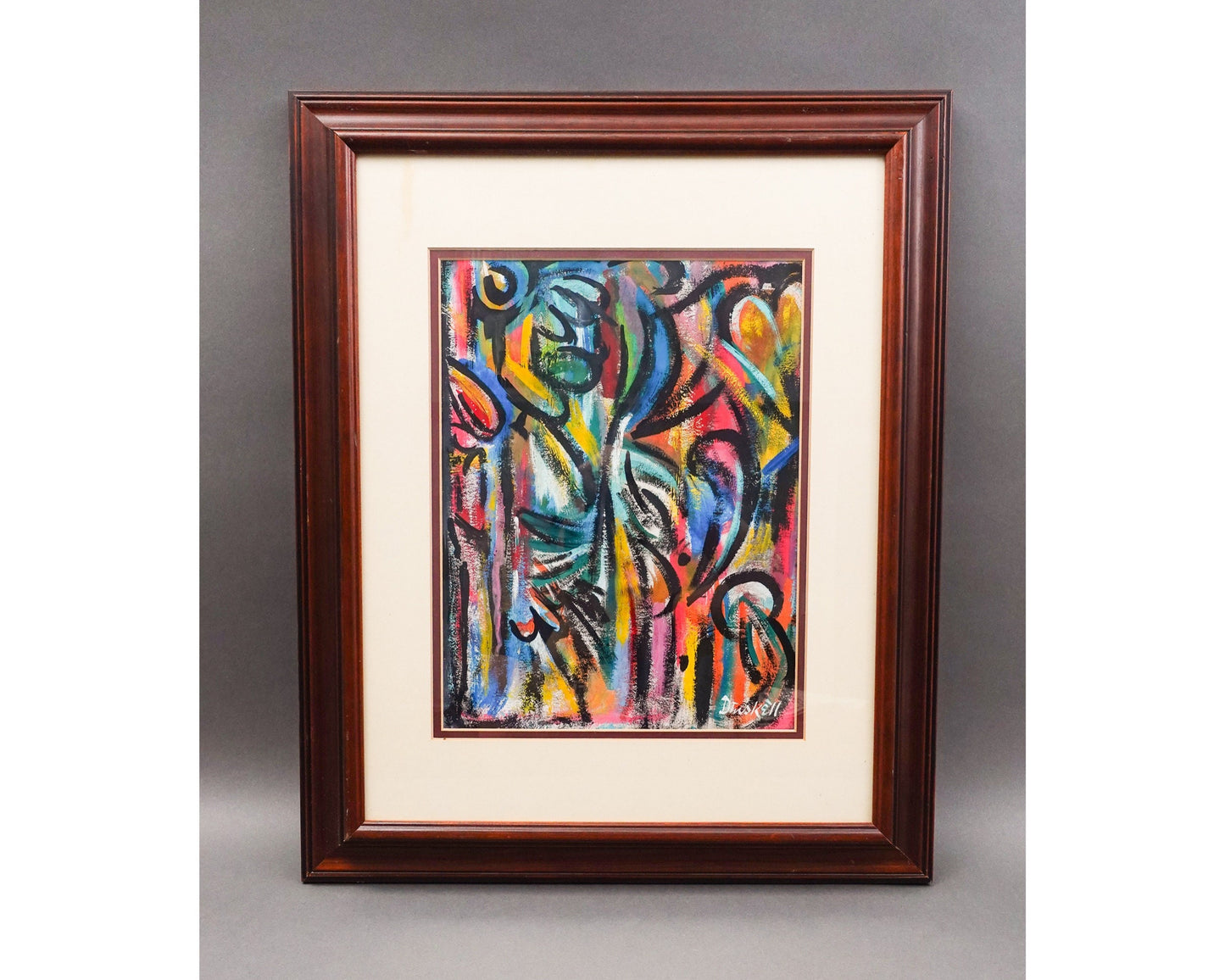 David Clyde Driskell (American, 1931-2020) Signed Oil On Paper Painting