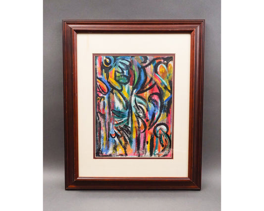 David Clyde Driskell (American, 1931-2020) Signed Oil On Paper Painting