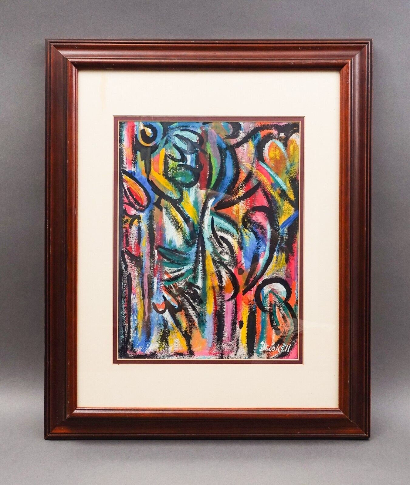 David Clyde Driskell (American, 1931-2020) Signed Oil On Paper Painting