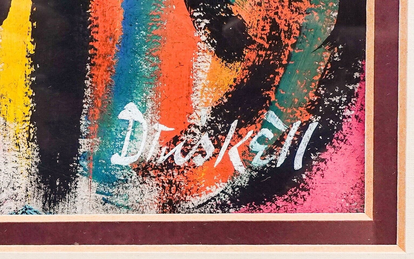David Clyde Driskell (American, 1931-2020) Signed Oil On Paper Painting