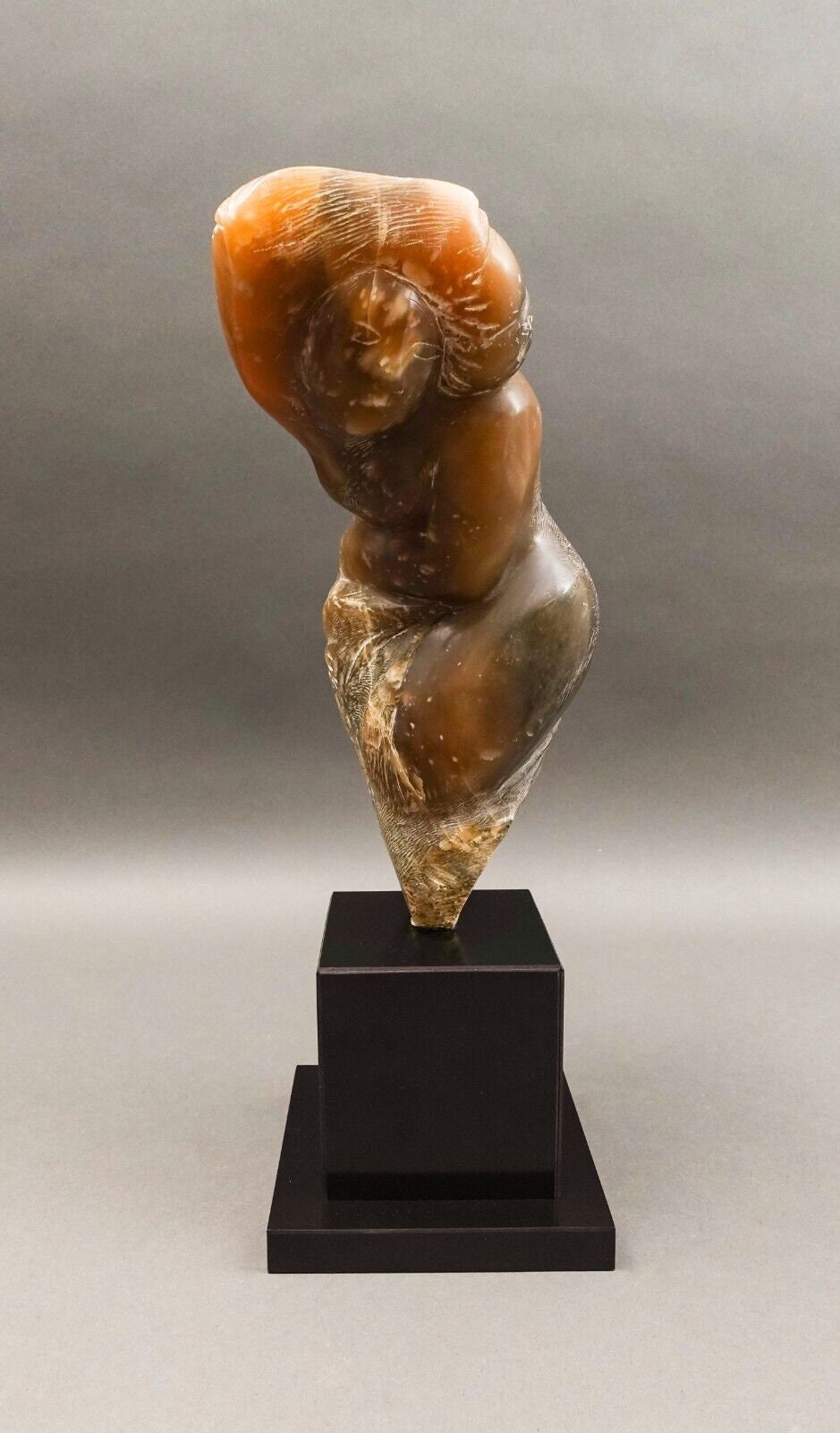 Lorrie Goulet (America, B. 1925) Signed Carved Stone Figurine Statue Sculpture