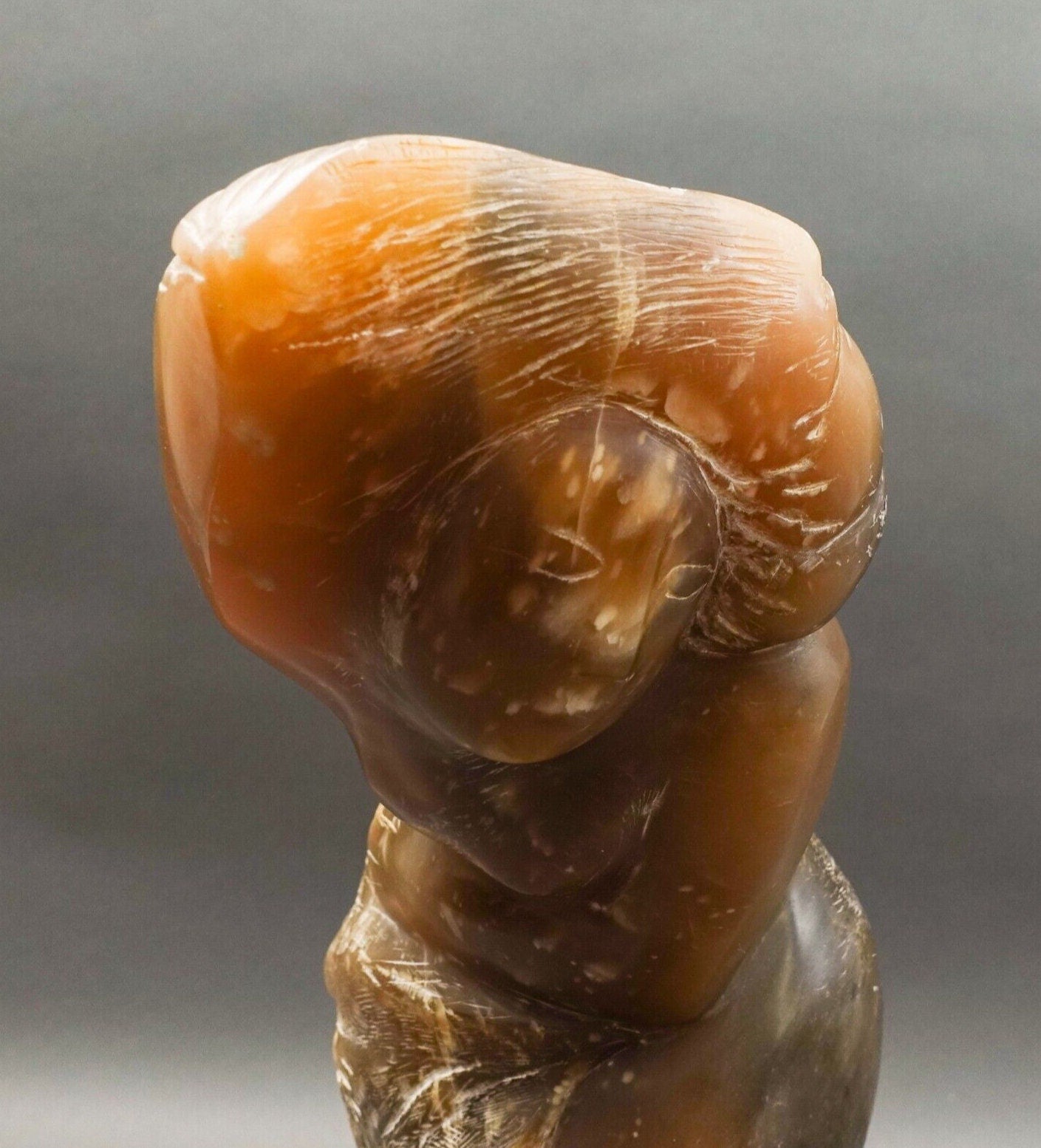 Lorrie Goulet (America, B. 1925) Signed Carved Stone Figurine Statue Sculpture
