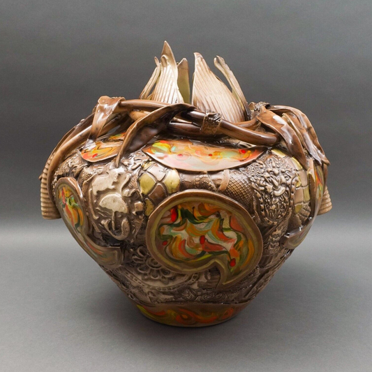 Gail Markiewicz 2007 Signed Monumental Sculptural Ceramic Pottery Vessel Vase