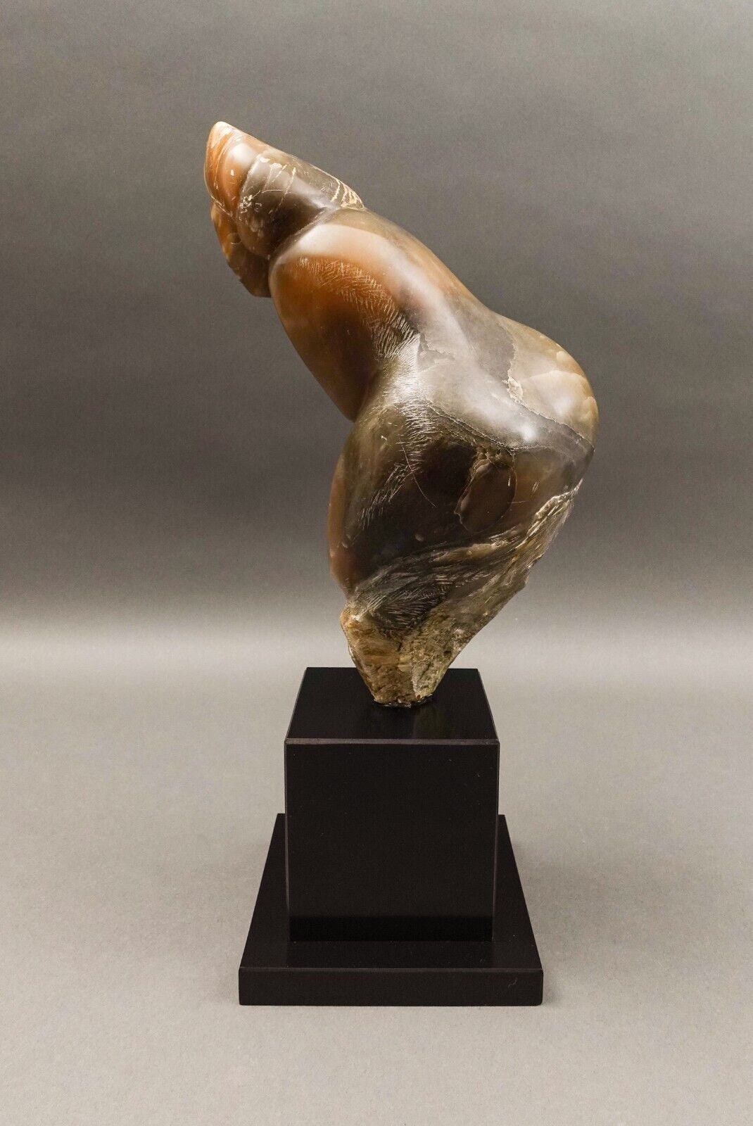 Lorrie Goulet (America, B. 1925) Signed Carved Stone Figurine Statue Sculpture