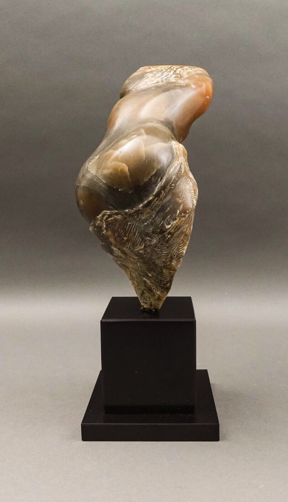 Lorrie Goulet (America, B. 1925) Signed Carved Stone Figurine Statue Sculpture
