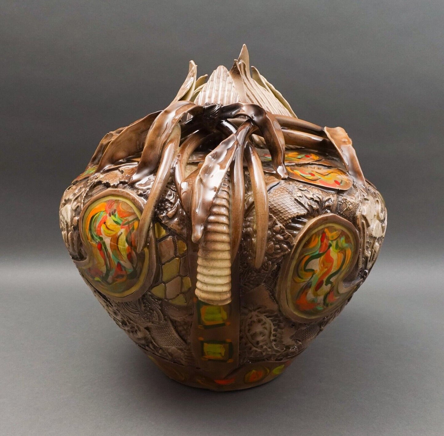 Gail Markiewicz 2007 Signed Monumental Sculptural Ceramic Pottery Vessel Vase
