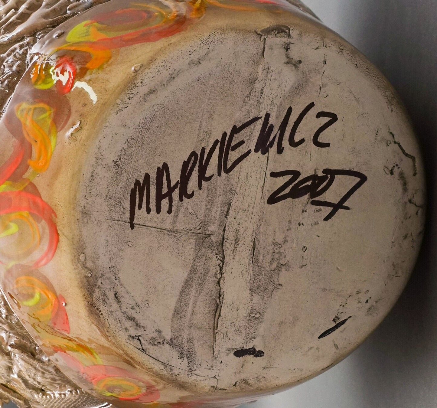 Gail Markiewicz 2007 Signed Monumental Sculptural Ceramic Pottery Vessel Vase