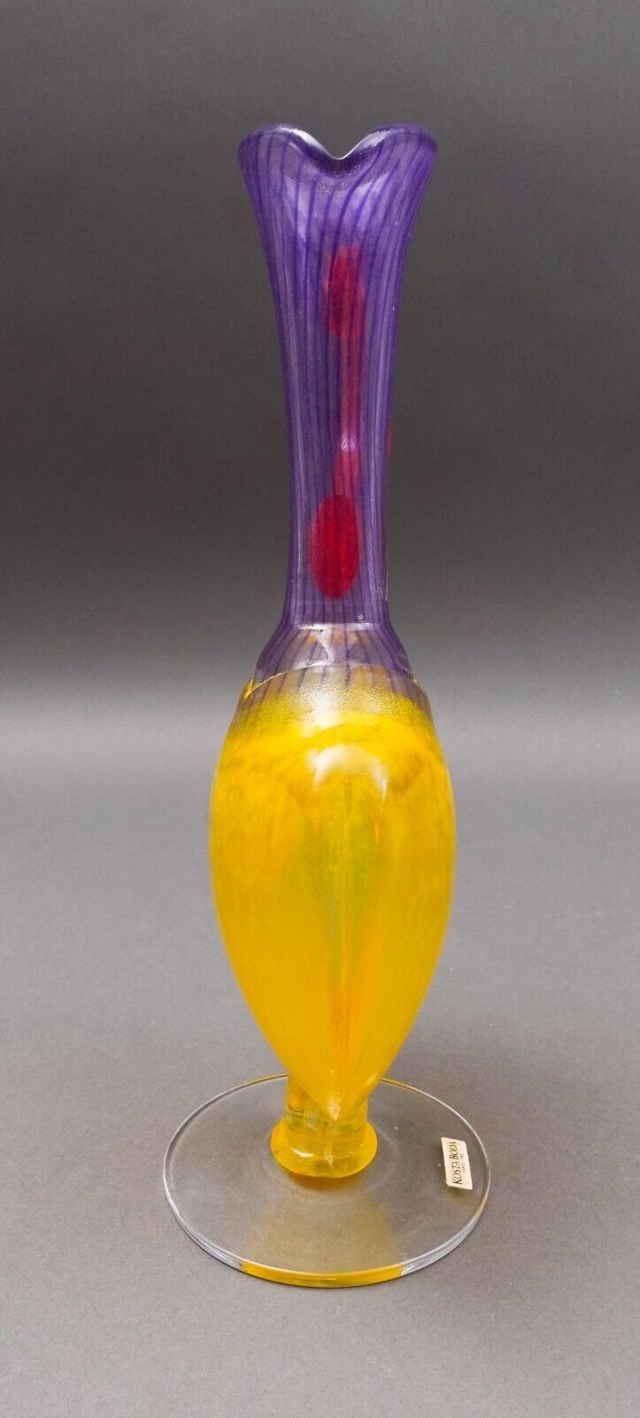 Kosta Boda Sweden Kjell Engman Bon Bon Multicolor Glass Jug Pitcher Ewer Vase