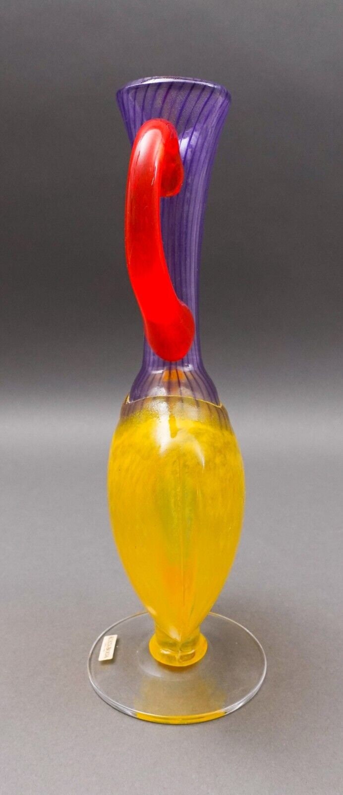 Kosta Boda Sweden Kjell Engman Bon Bon Multicolor Glass Jug Pitcher Ewer Vase
