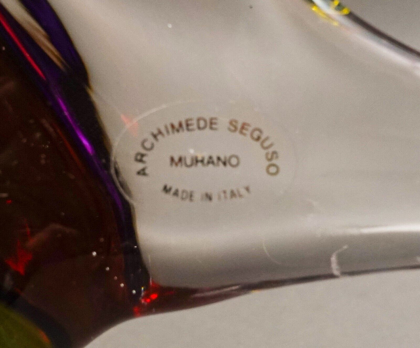 Archimede Seguso Murano Signed Italian Sommerso Glass Large Horse Sculpture Rare