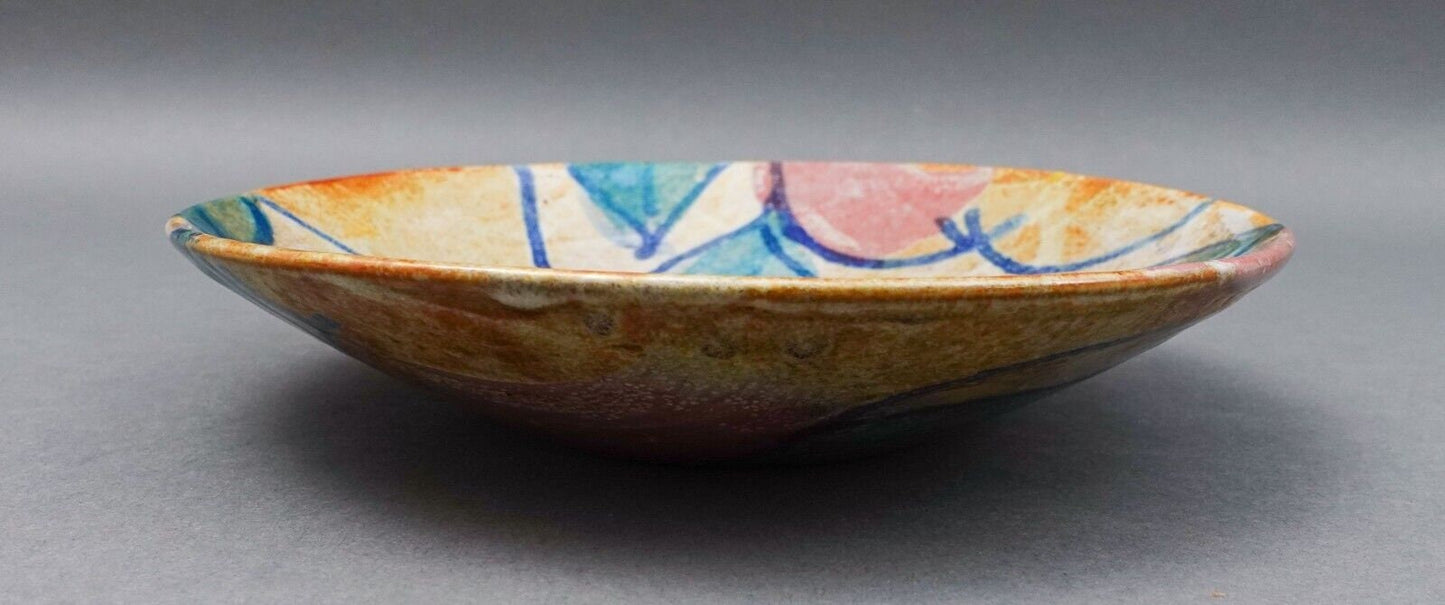 Dartington Petra Tilley Leaves Handmade Studio Art Pottery Bowl Dish 8 7/8"