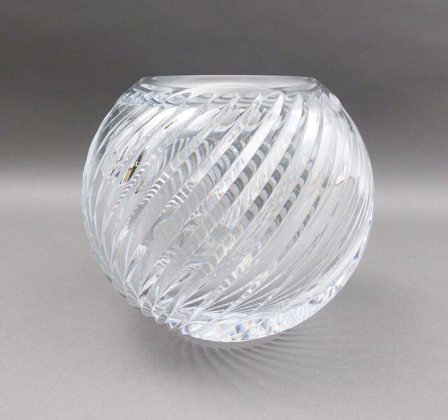 Faberge Atelier Crystal Collection Winter Palace Rose Bowl Vase (Read)